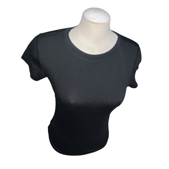 Champion Crewneck Short Sleeve Ruched Side Active Compression Top Sz Small Women - Picture 6 of 11